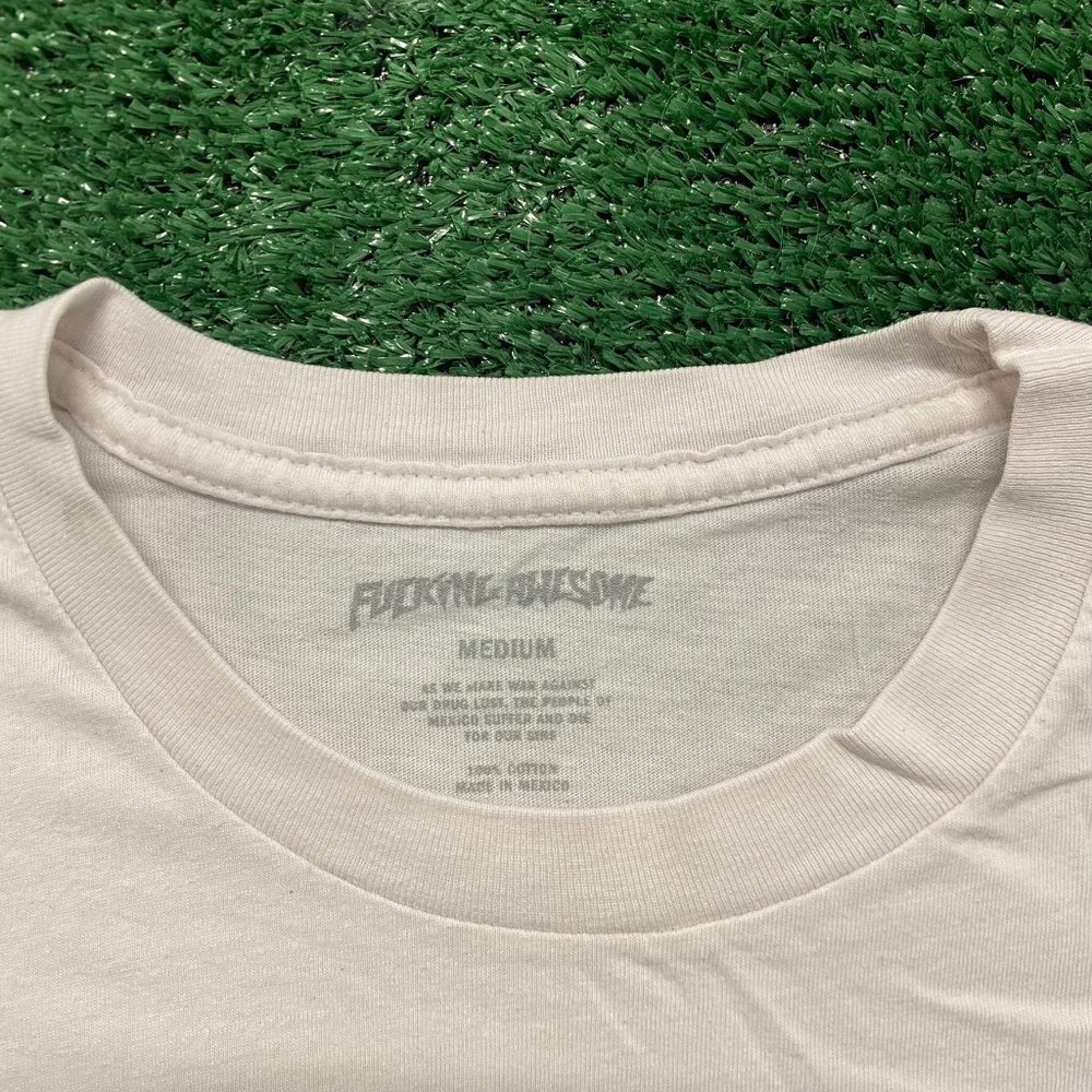 FA Fucking Awesome Naked Photo T-Shirt Edgy Skater Punk XXX Streetwear White M - Picture 3 of 5
